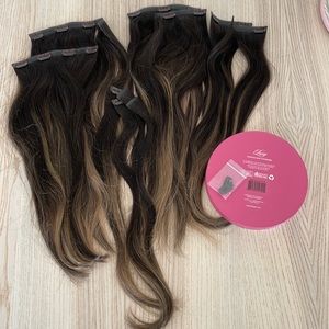Luxy Hair extensions - 20’ seamless mocha bronde balayage clip ins